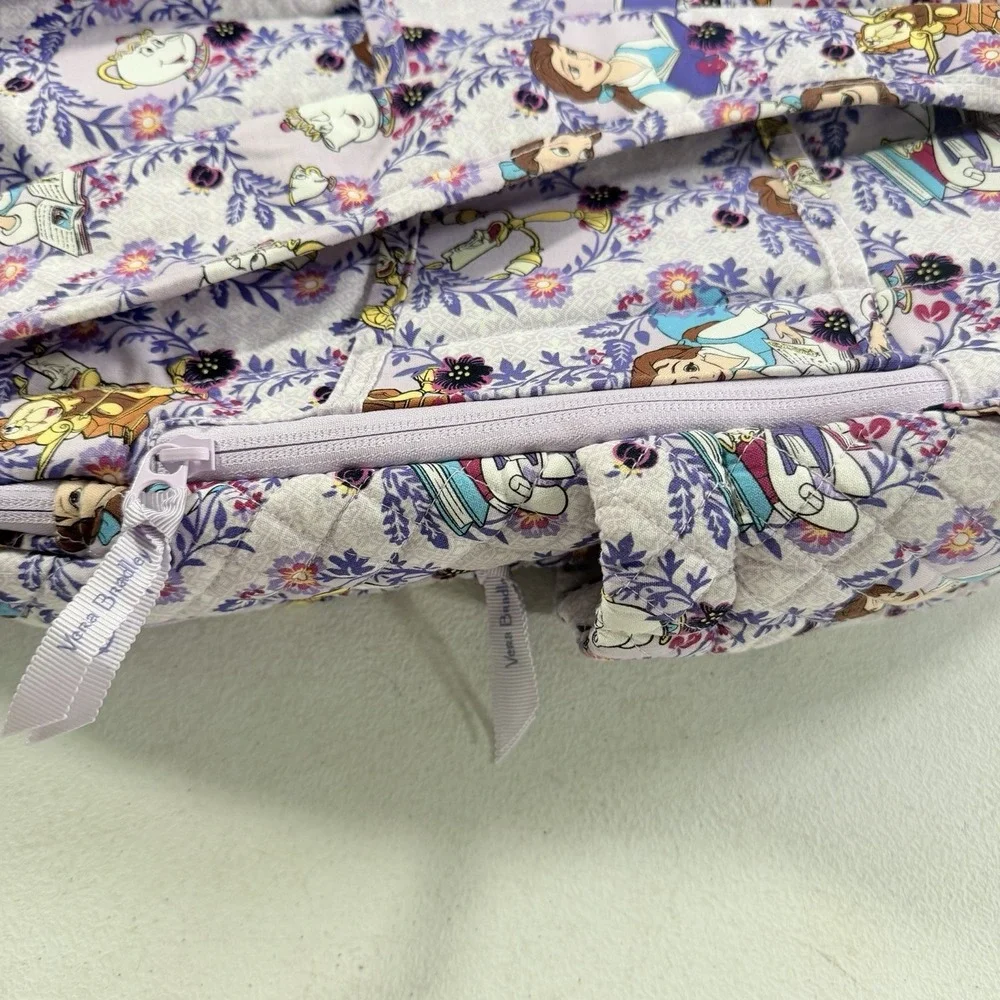 Vera Bradley Belle Floral Campus Backpack Beauty & Beast Disney Full Size Purple